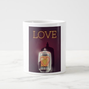 Nixie Tube 'Love' vintage poster Large Coffee Mug