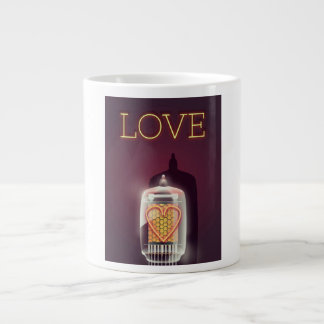 Nixie Tube 'Love' vintage poster Large Coffee Mug