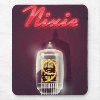 Nixie Tube vintage poster Mouse Mat