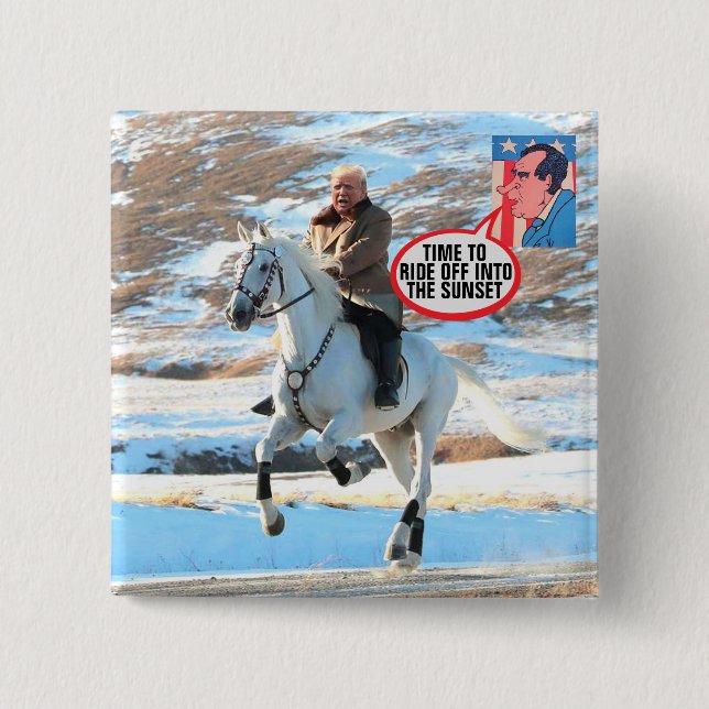 Nixon advises Trump 15 Cm Square Badge (Front)