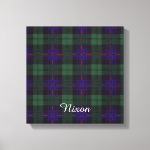Nixon clan Plaid Scottish kilt tartan Canvas Print