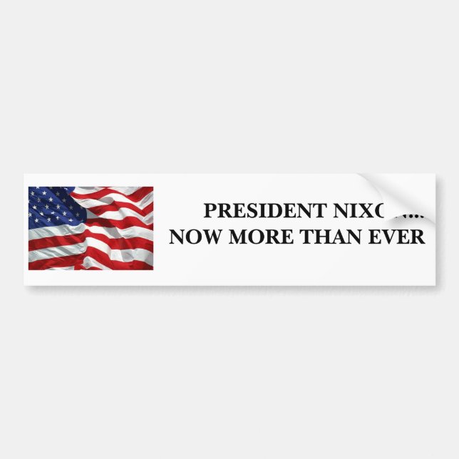 Nixon For President Bumper Sticker (Front)