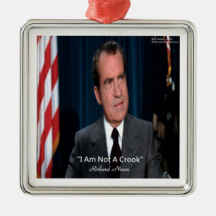 Nixon & Not A Crook Quote Metal Tree Decoration