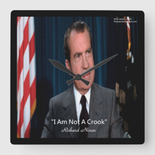 Nixon & Not A Crook Quote Wall Clock