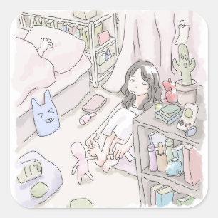 Niyaji Square Sticker