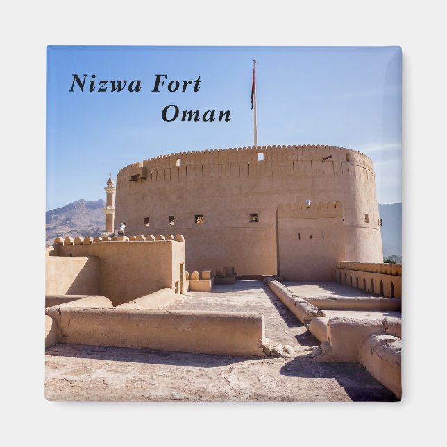 Nizwa Fort in Nizwa, Oman Magnet (Front)
