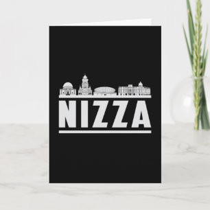 Nizza City Skyline Cityscape Trip Funny Gift Idea Card