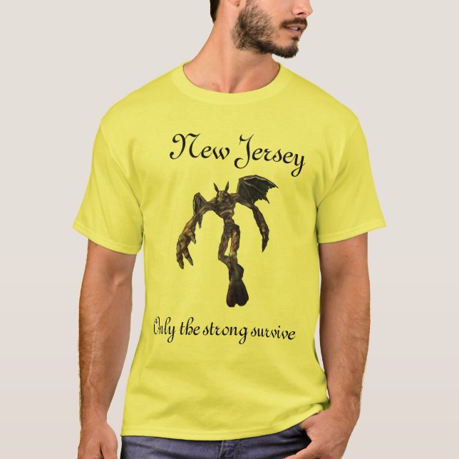 NJ Devil, New Jersey, Only the strong survive T-Shirt (Front)