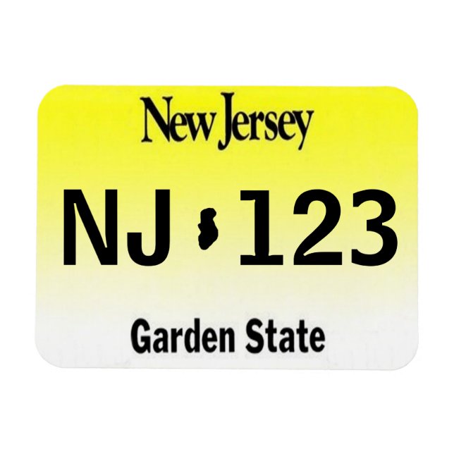 NJ License Plate Magnet (Horizontal)