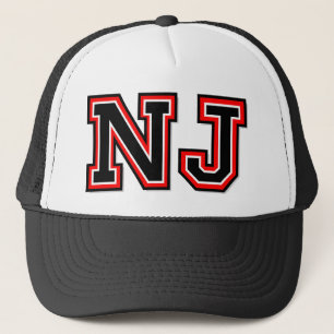 'NJ' Monogram Trucker Hat