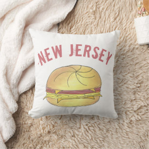 NJ New Jersey Pork Roll Breakfast Egg Sandwich Cushion