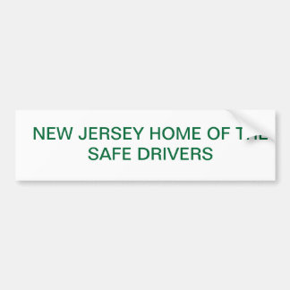NJ Safe drivers Bumper Sticker