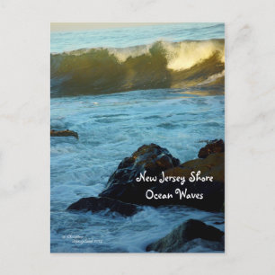 NJ Shore Ocean Waves Postcard