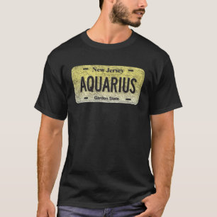 NJ State Vanity License Plate AQUARIUS T-Shirt