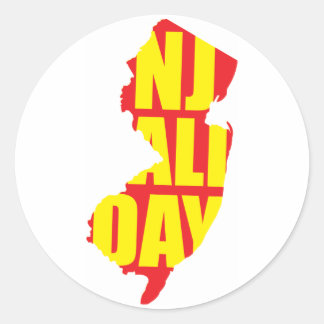 njallday classic round sticker