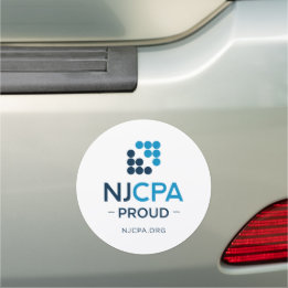 NJCPA Car Magnet - White - NJCPA PROUD