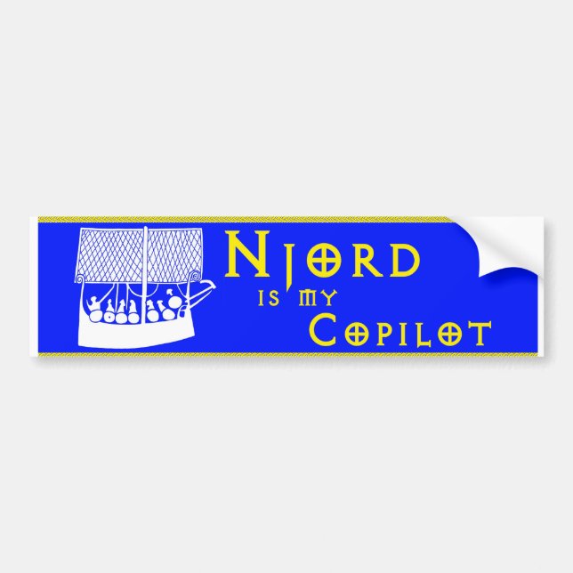 "Njord is My Copilot" bumper sticker (Front)