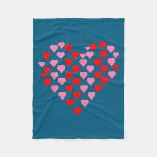 Nk And Red Hearts Lovers Funny Valentine’s Day Hum Fleece Blanket