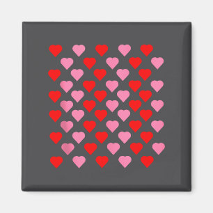 Nk And Red Hearts Lovers Funny Valentine’s Day Hum Magnet