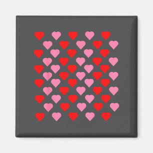 Nk And Red Hearts Lovers Funny Valentine’s Day Hum Magnet