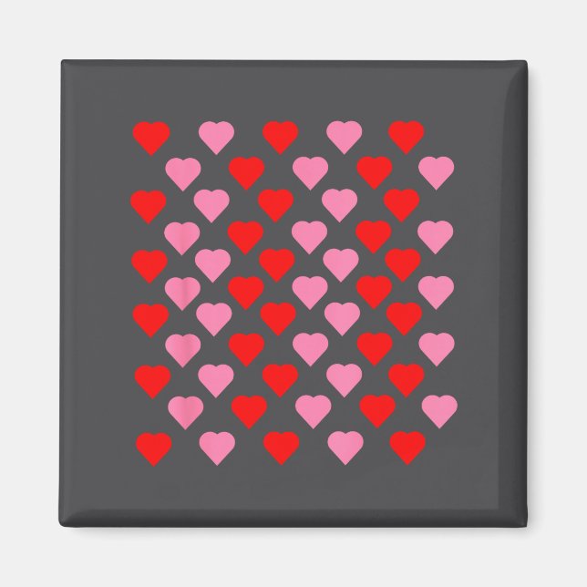 Nk And Red Hearts Lovers Funny Valentine’s Day Hum Magnet (Front)