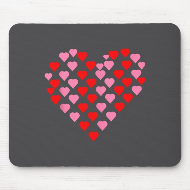 Nk And Red Hearts Lovers Funny Valentine’s Day Hum Mouse Mat (Front)