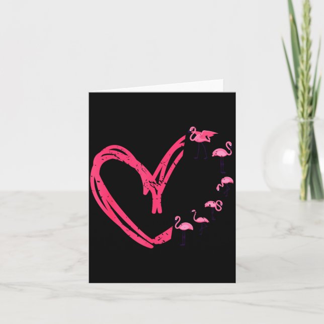 Nk Animal Valentines Day Gift Flamingo  Card (Front)