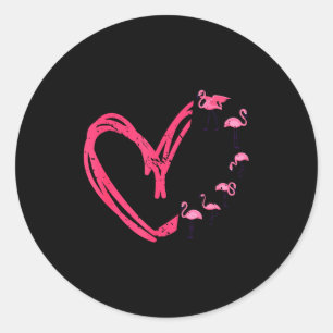 Nk Animal Valentines Day Gift Flamingo  Classic Round Sticker