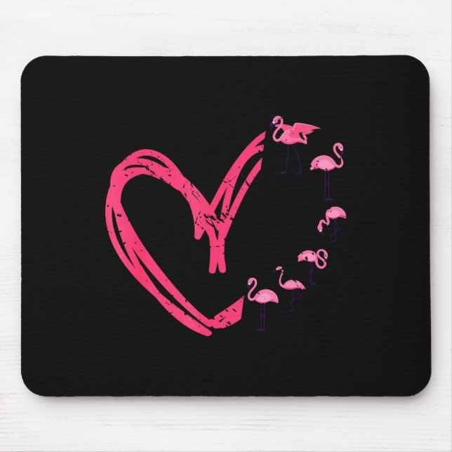 Nk Animal Valentines Day Gift Flamingo  Mouse Mat (Front)