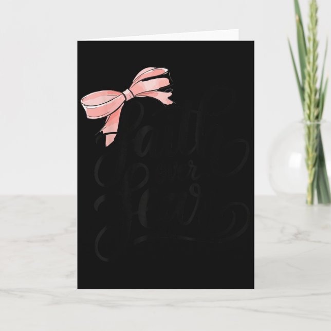 Nk Bow Faith Over Fear Christian Teen Girl God Goo Card (Front)
