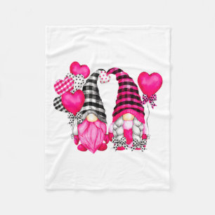 Nk Buffalo Plaid And Heart Balloons Valentines D _ Fleece Blanket