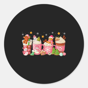 Nk Christmas Coffee Xmas Gingerbread Man Cookie Co Classic Round Sticker