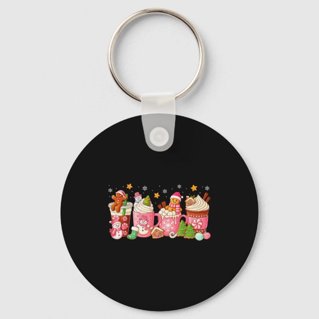 Nk Christmas Coffee Xmas Gingerbread Man Cookie Co Key Ring (Front)