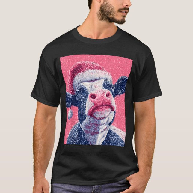 Nk Christmas Cow  T-Shirt (Front)