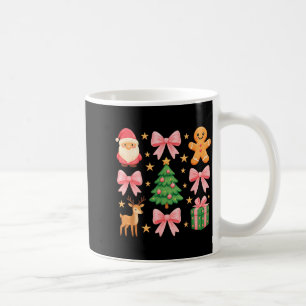 Nk Coquette Bow Christmas Tree Santa Gingerbread X Coffee Mug