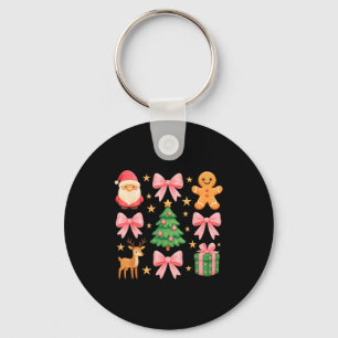 Nk Coquette Bow Christmas Tree Santa Gingerbread X Key Ring