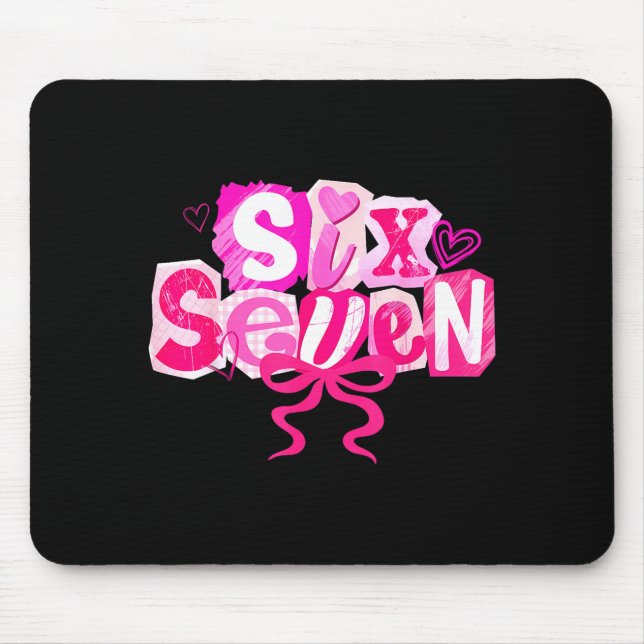Nk Coquette Valentine Six Seven Bow 6 7 Meme Women Mouse Mat (Front)