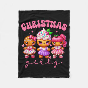 Nk Cute Gingerbread Christmas Girly Pajama Outfits Fleece Blanket