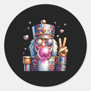 Nk Disco Nutcracker Bubblegum Christmas For Men Wo Classic Round Sticker