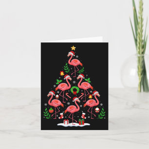Nk Flamingo Christmas Tree Lights Santa Hat Xmas P Card