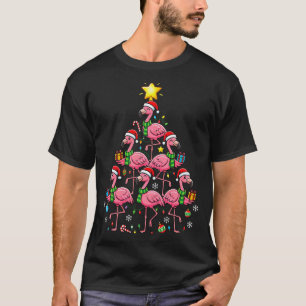 Nk Flamingo Christmas Tree Santa Flamingo Holiday T-Shirt