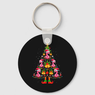 Nk Flamingo Christmas Tree Santa Hat Xmas Key Ring
