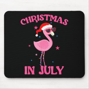 Nk Flamingo In Santa Hat Christmas In July Girl  Mouse Mat