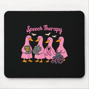 Nk Goose Ribbon Speech Language Pathologist Therap Mouse Mat