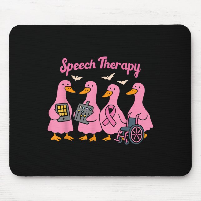 Nk Goose Ribbon Speech Language Pathologist Therap Mouse Mat (Front)