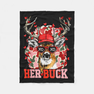 Nk Her Buck Camo Deer Hunting Camouflage Matching Fleece Blanket