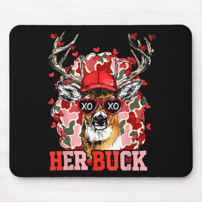 Nk Her Buck Camo Deer Hunting Camouflage Matching  Mouse Mat (Front)