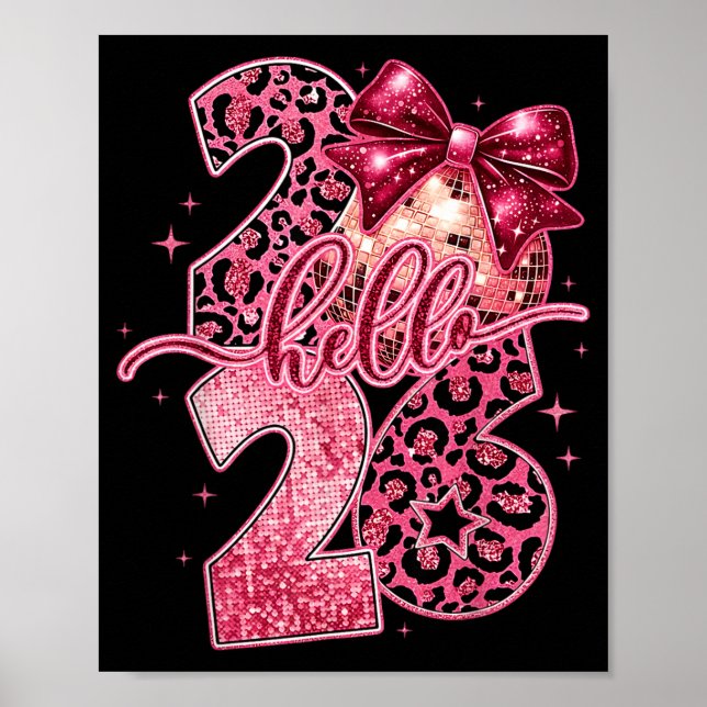 Nk Leopard Hello 2026 Happy New Year Party Nye  Poster (Front)