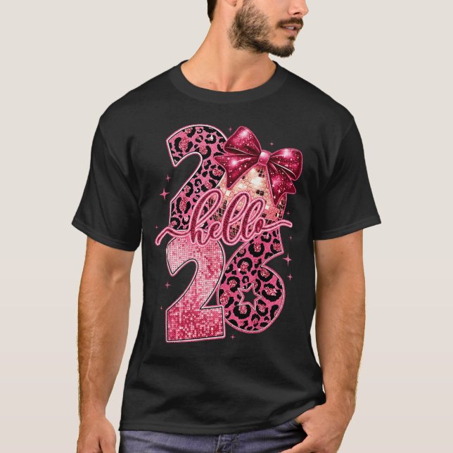 Nk Leopard Hello 2026 Happy New Year Party Nye  T-Shirt (Front)