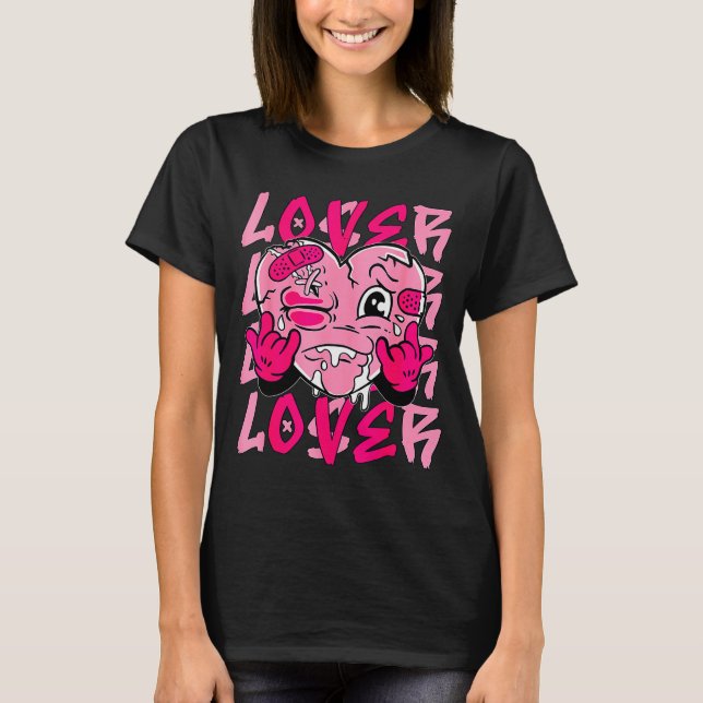 Nk Loser Lover Nk Drip Heart Matching Tee For Men  (Front)